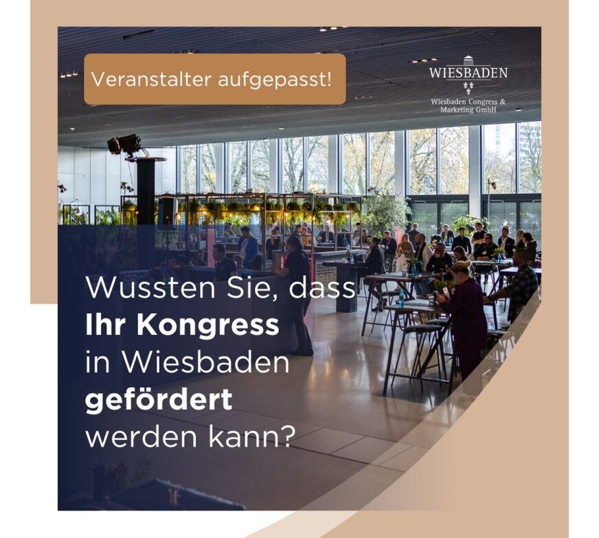 KeyVisual Werbeanzeige zum Angebot der Kongressförderung